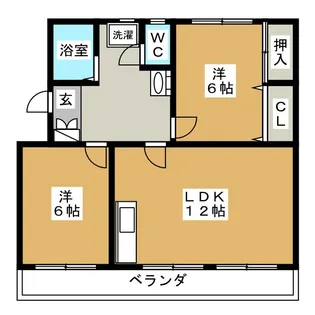 クローバーヒルマンション【2階】の間取り