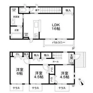 東京都世田谷区尾山台1【一戸建】の間取り