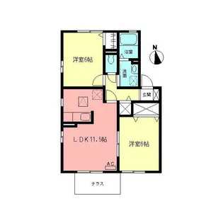 ドエル・HIRO【1階】の間取り