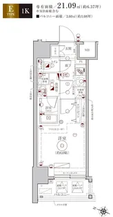 1Kの間取り画像