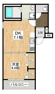 フジパレス堺浜寺石津III番館【2階】の間取り