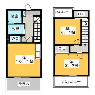 愛知県名古屋市港区善進本町【一戸建】の間取り