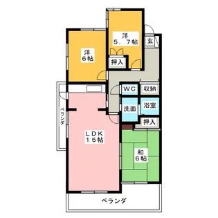 御器所サンハイツ【12階】の間取り