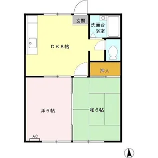 クローバーハイツ【1階】の間取り