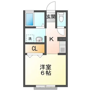 UA三滝コーポ【2階】の間取り