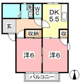 セントレージマキオ B【2階】の間取り