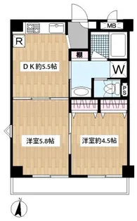 ユニテ柿生【3階】の間取り