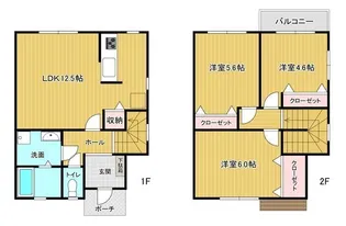 神奈川県横浜市都筑区北山田6【一戸建】の間取り
