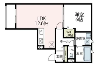 1LDKの間取り画像