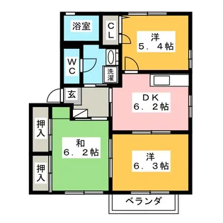 河合アパート C【2階】の間取り