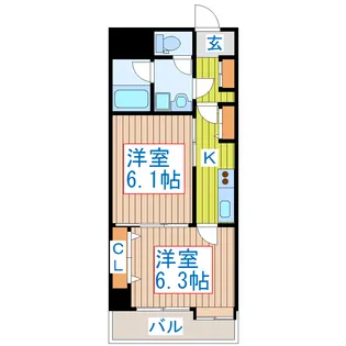 宮城県仙台市青葉区上杉2【マンション】の間取り