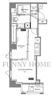 東京都目黒区青葉台3【マンション】の間取り