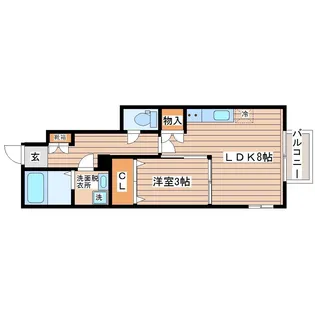 アンセル若林【1階】の間取り