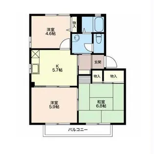 フリーデンハイム【1階】の間取り
