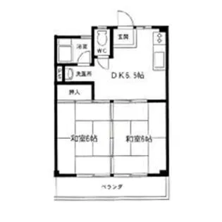 ドミール服部B棟【1階】の間取り