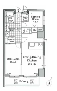 レジディア文京本駒込【13階】の間取り
