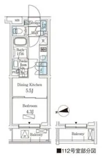 若葉ビューアパートメント【1階】の間取り