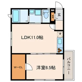 ミルクリークヴィリーヴ【1階】の間取り