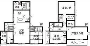 群馬県伊勢崎市今泉町1【一戸建】の間取り