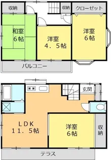 埼玉県所沢市大字牛沼【一戸建】の間取り