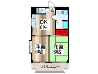 メゾン・ド・パ-シモン【4階】の間取り