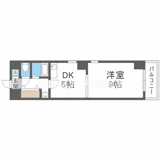 大阪府大阪市中央区瓦町1【マンション】の間取り