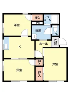 コーポヤマモト【2階】の間取り