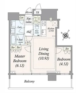 THE COURT神宮外苑【6階】の間取り