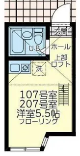 ユナイト境之谷タルトフロマージュ【2階】の間取り