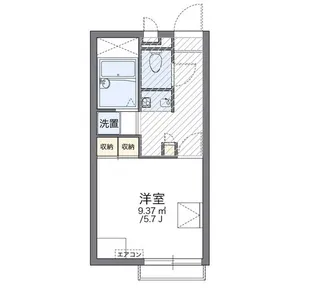 レオパレスピュア高松【2階】の間取り