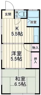 ハイツ秋山【2階】の間取り