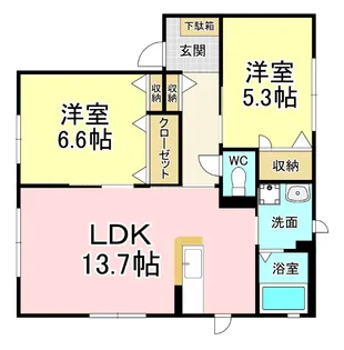 アムール半田 A棟【1階】の間取り