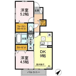 サン クレスト【1階】の間取り