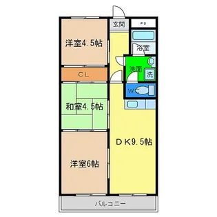 第1サニーハイツ【3階】の間取り