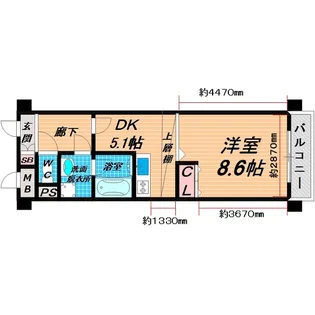 Kurise諏訪【5階】の間取り