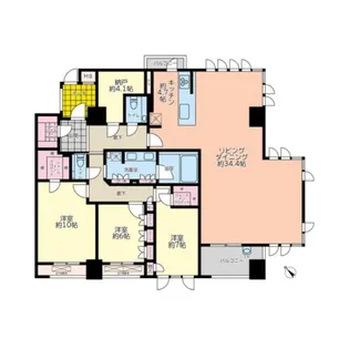 【4ヶ月限定定借】パークホームズ大濠1丁目 2階【2階】の間取り