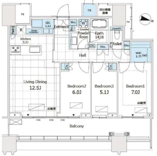 パークコート文京小石川ザタワー【20階】の間取り