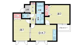 大阪府豊中市服部豊町1【マンション】の間取り