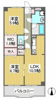インペリアル芝久保【1階】の間取り