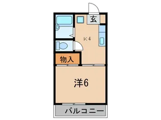 フラッツ西宮【1階】の間取り