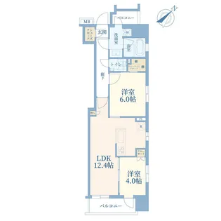 ザ・サンクレイドル日本橋レジデンス【3階】の間取り