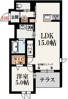 ヘーベルガーデン上祖師谷A【1階】の間取り