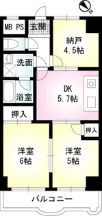 音金六郷マンション【3階】の間取り