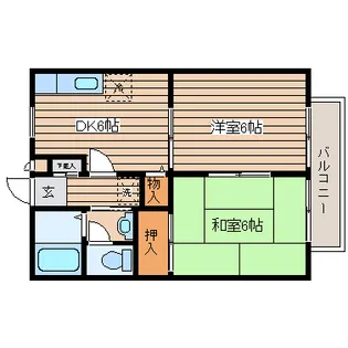 サンガーデン菊田【1階】の間取り