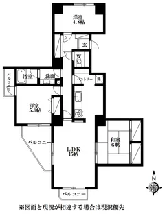 広沢ガーデンヒルズ【6階】の間取り