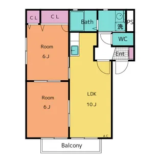Mountain Ridge B(マウンテンリッジ)【2階】の間取り