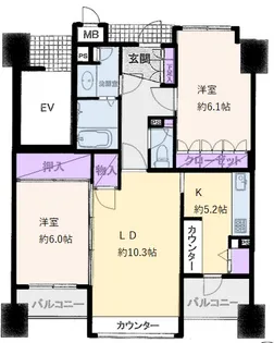 サーパス茅ヶ崎駅前【7階】の間取り