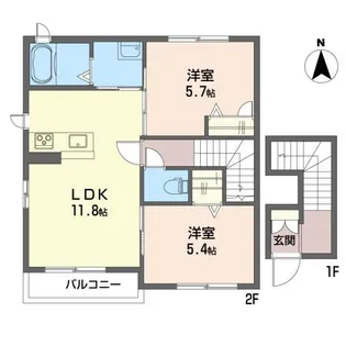 エスポワール フェリーチェ【2階】の間取り
