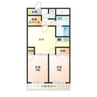 南晒屋コーポ【5階】の間取り