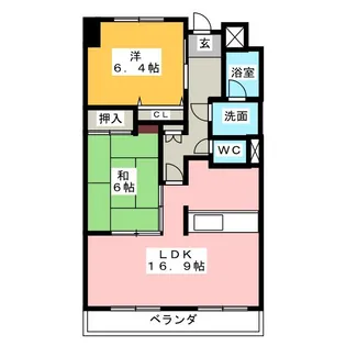 グランドゥール二方【4階】の間取り